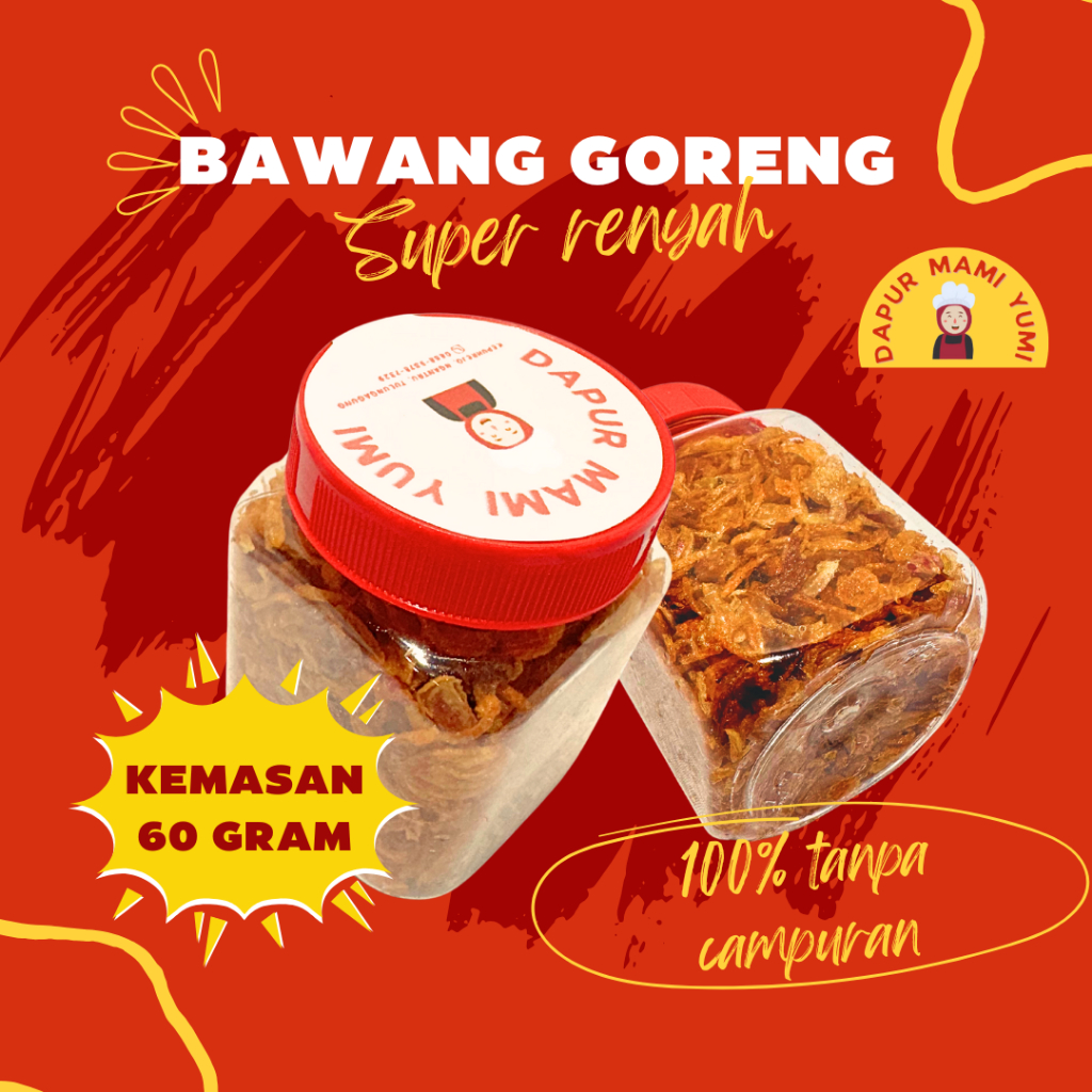 

60gr - Bagor Bawang Goreng - Dapur Mami Yumi - 100% Full Bawang Tanpa Campuran - Wajib Coba