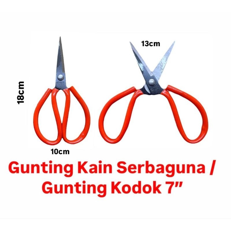 

Gunting Kain Serba Guna / Gunting Kodok 7" gagang MERAH