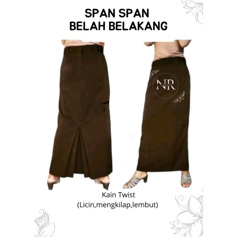 ROK SPAN BELAH BELAKANG / ROK SPAN PANJANG BELAH BELAKANG / ROK SPAN SMP / ROK SPAN SMA /ROK SERAGAM