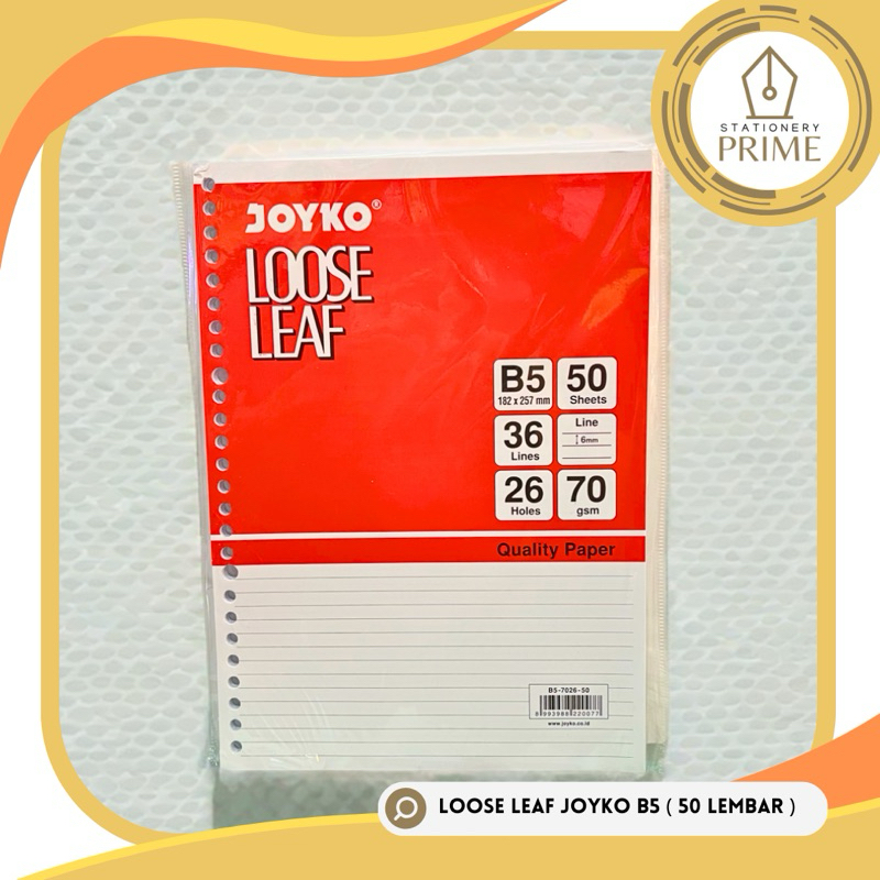 

Loose Leaf / Kertas Isi File Binder Joyko B5 isi 50