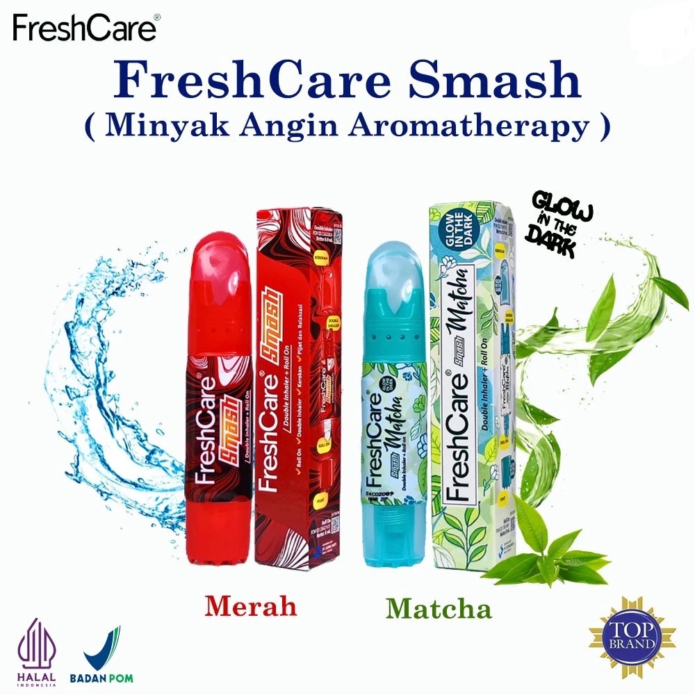 FreshCare Smash Double Inhaler + Roll On All Variant | Fresh Care Smash Merah | Fresh Care Smash Mat