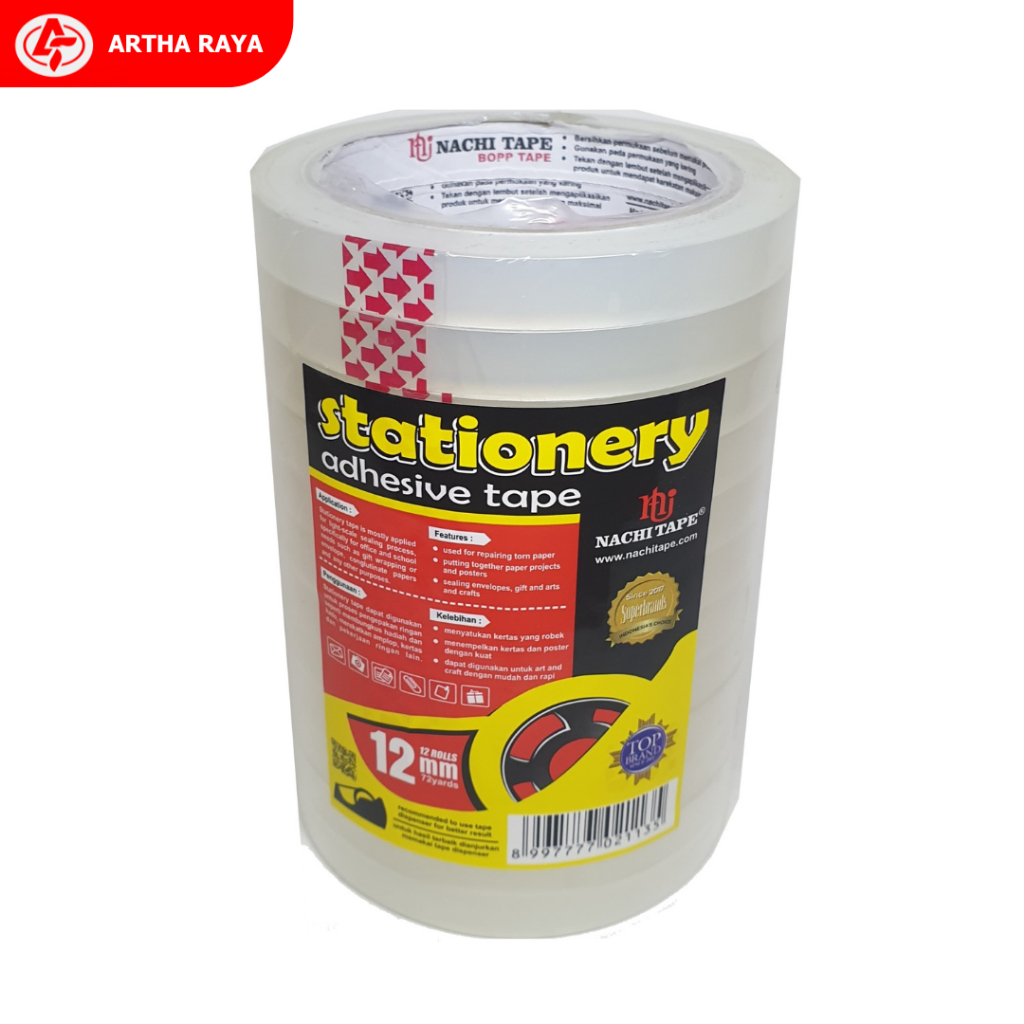 

Isolasi / Tape / Selotip Nachi 1/2" Inch (12 mm) x 72 yard Slop