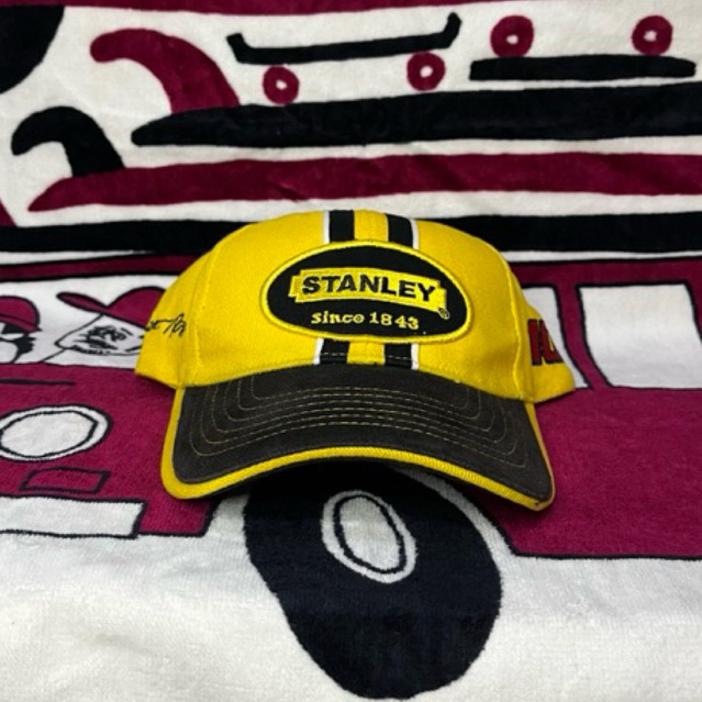 Nascar Stanley Valvoline Strapback Hat Motorsports Racing Yellow Baseball Cap