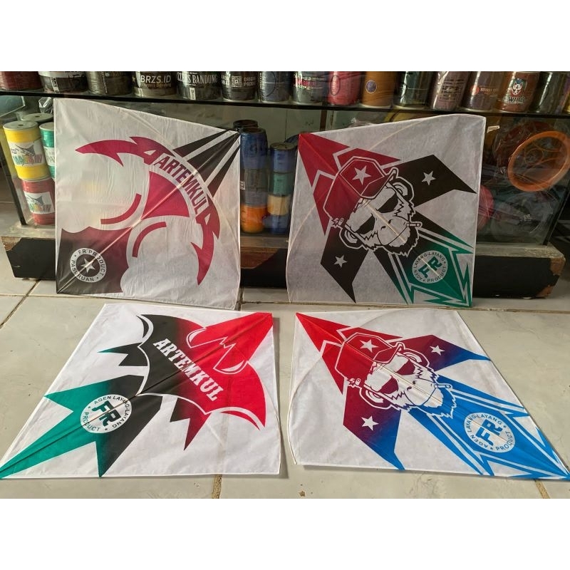 layangan seot dusta ukuran 54 kertas minyak putih