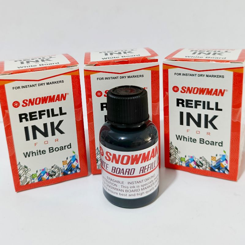

Refill Tinta SNOWMAN White Board / Refill Tinta SNOWMAN Permanent / Isi Ulang Spidol