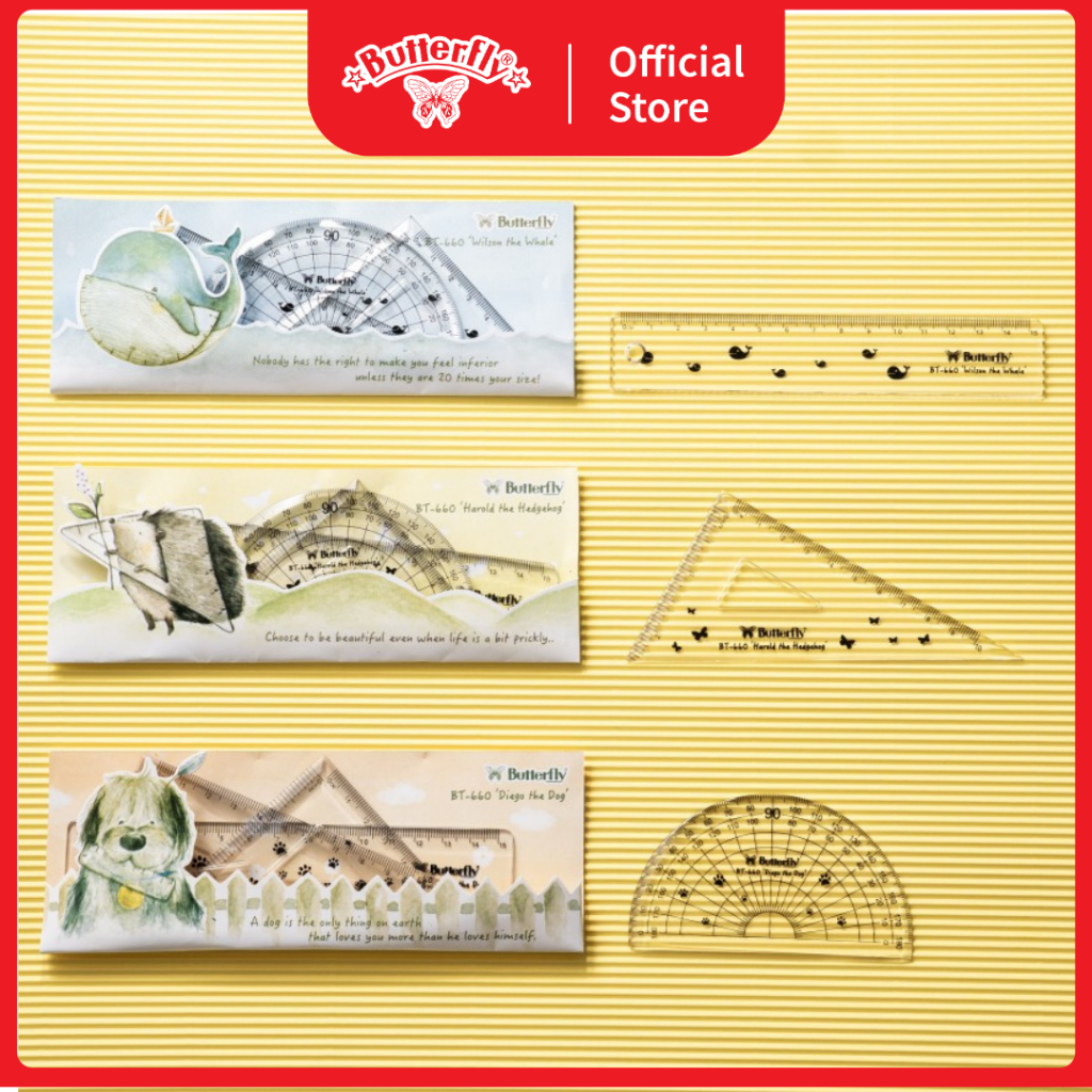 

Butterfly Penggaris Segitiga BT-660 / Set Penggaris