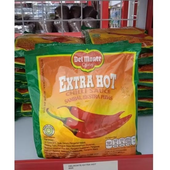 

Delmonte Extra Hot Chilli Sauce Sambal Extra Pedas Sachet (isi 24 Sachet)