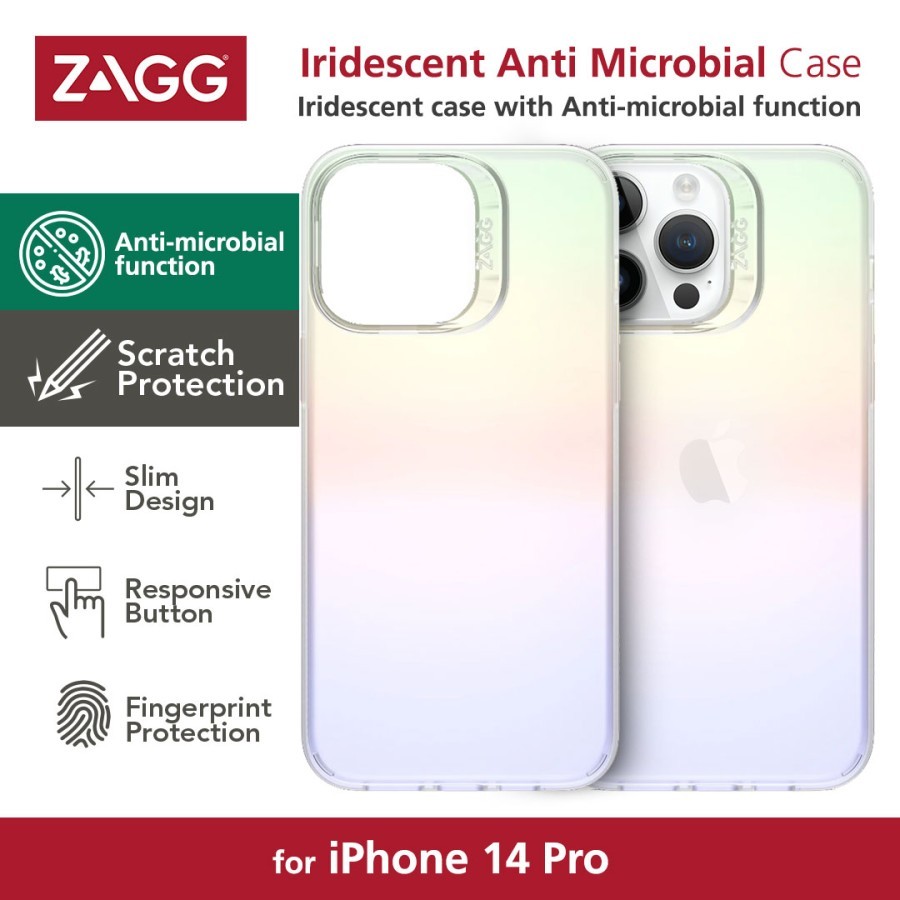 ZAGG Case For iPhone 14 / 14 Pro / 14 Pro Max Casing Hp Iridescent ProMax  - SFI Group