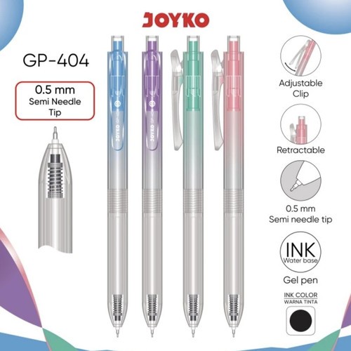 

JOYKO GP-404 GELPEN / GEL PEN / PULPEN GEL 0.5MM TINTA HITAM