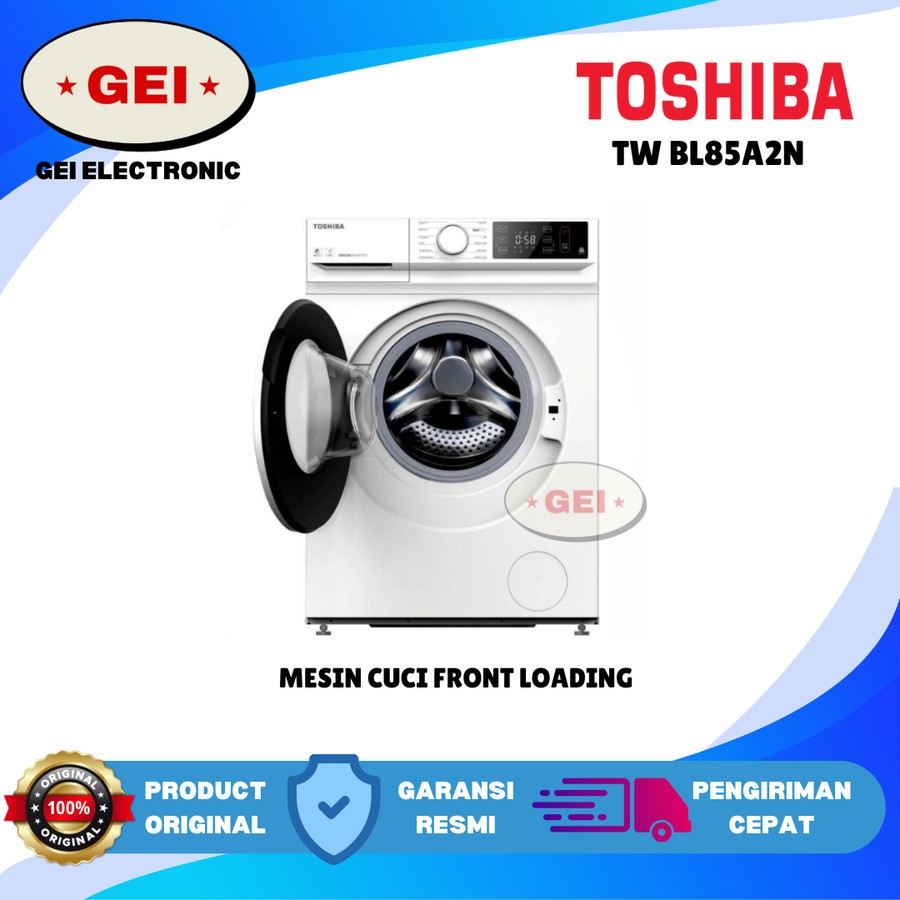 Toshiba TW-BL85A2N Mesin Cuci Front Load 7.5 Kg Inverter Ultra Fine Bubble TWBL 85A2N