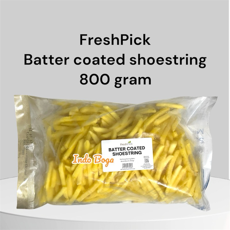 

FreshPick batter coated shoestring 800 gram / kentang goreng beku