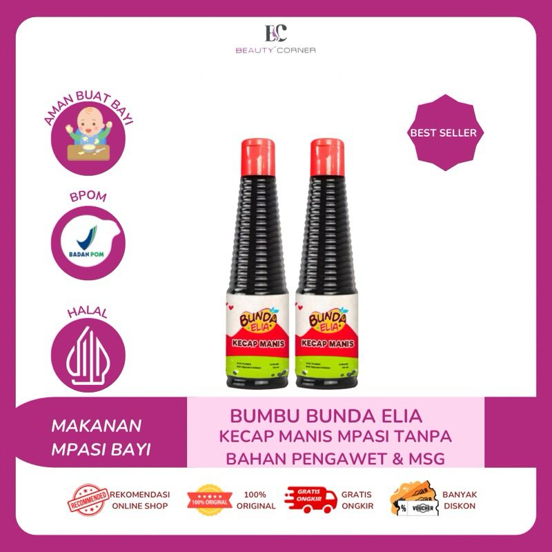 

BUMBU BUNDA ELIA Kecap Manis Tanpa Bahan Pengawet 140ml