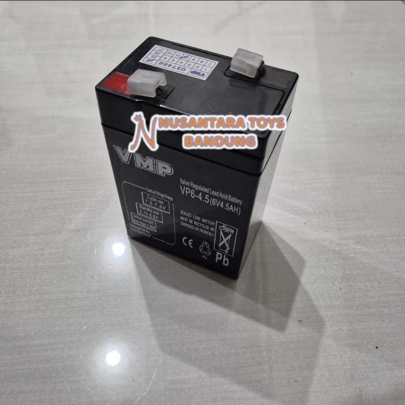 Aki 6V 4,5Ah 6V4.5Ah Aki Motor Aki Anak Baterai Mobil Aki Anak 6V 4.5A Original VMP Emergengy lamp