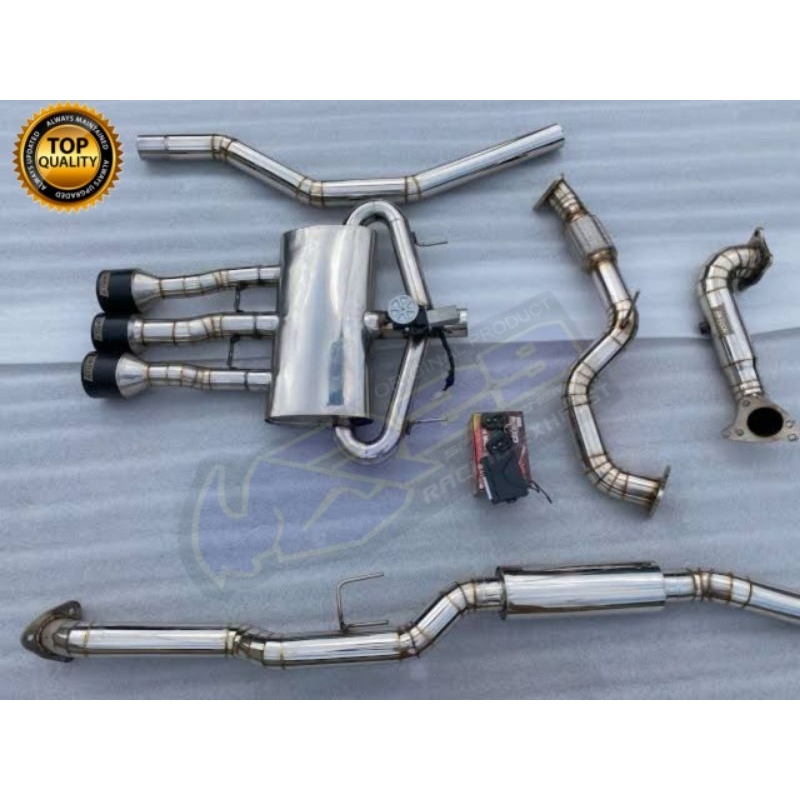 KNALPOT CIVIC TURBO TYPE R FULLSYSTEM EXHAUST VALVETRONIC DUA SUARA