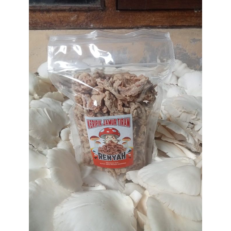 

kripik jamur tiram 200gram khas malang, asin, pedas,barbeque, jagung bakar,