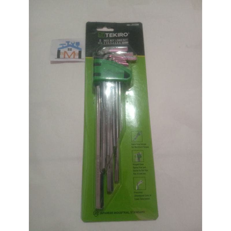 KUNCI L  TEKIRO PANJANG 1 SET 8 PCS ORIGINAL TEKIRO