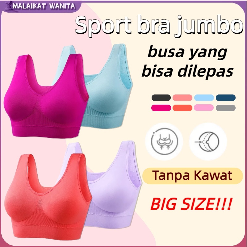 Sport Bra Jumbo Gym Sport Bh Tanpa Kawat Beha Push Up Bra Olahraga Wanita 811