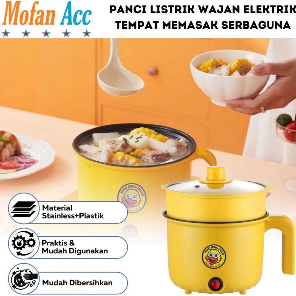 Terbaru Panci Listrik Serbaguna 8 Liter Dengan Kukusan  Wajan Penggorengan Untuk Mak Sayur Hot Pot R
