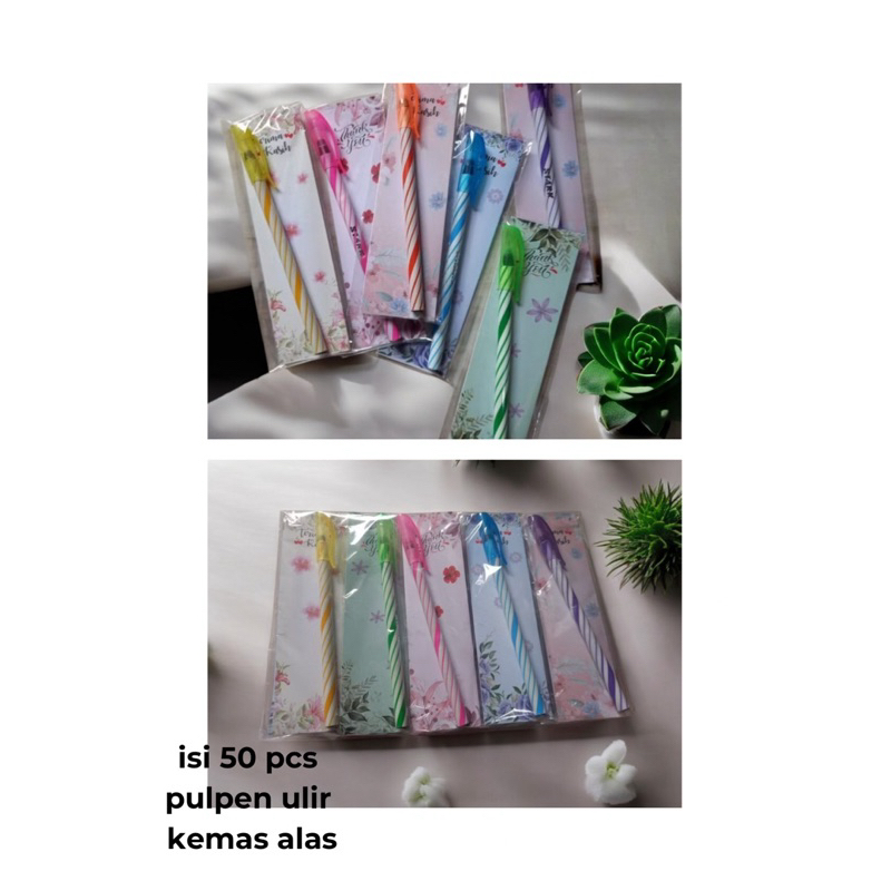 

isi 50 pcs pulpen ulir alas ashabby