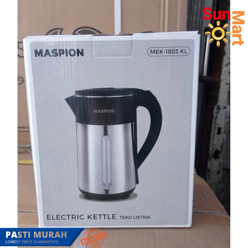 MASPION MEK-1803 KL ELECTRIC KETTLE TEKO LISTRIK PEMANAS AIR
