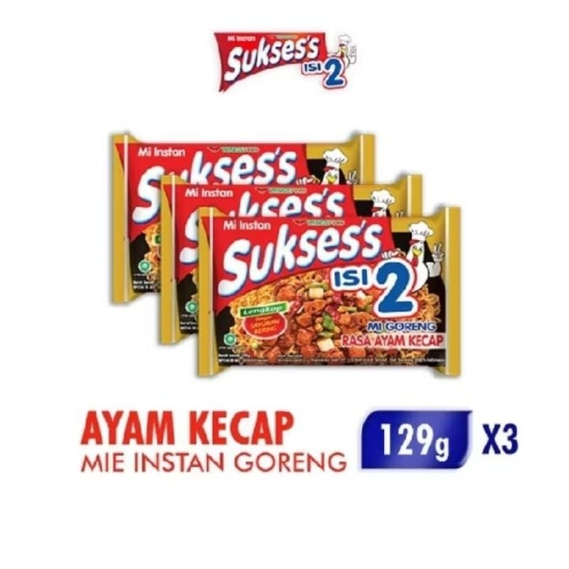 

Mie Sukses isi 2 pcs 129 gram × 3