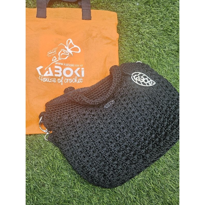 Tas Rajut Kaboki Sling Wakatobi Hitam Second Preloved
