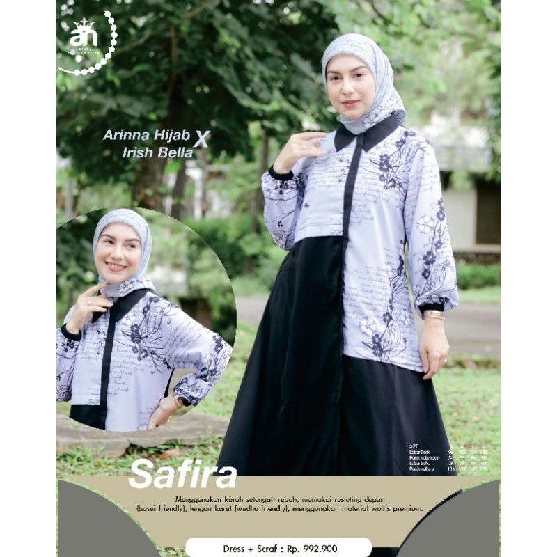 Arinna Safira X Irish bella Series  by Arinna hijab | Gamis Wanita | Gamis terbaru  | Wolfis premium