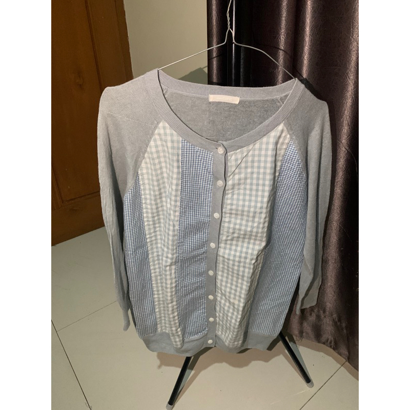 Cardigan kotak kotak