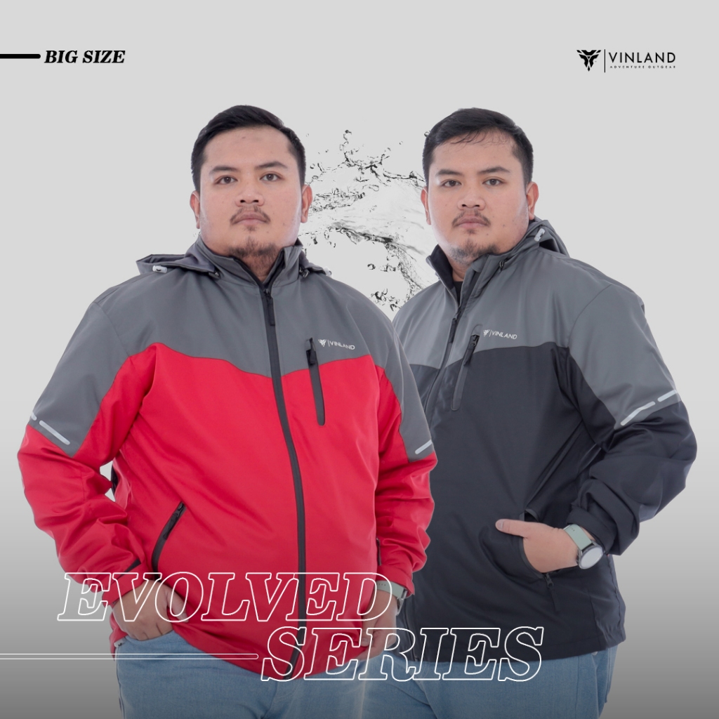 Vinland Jaket Big Size Pria Jumbo Evolved Series 3XL- 10XL  | Jaket Motor Jumbo Riding Tahan Angin W