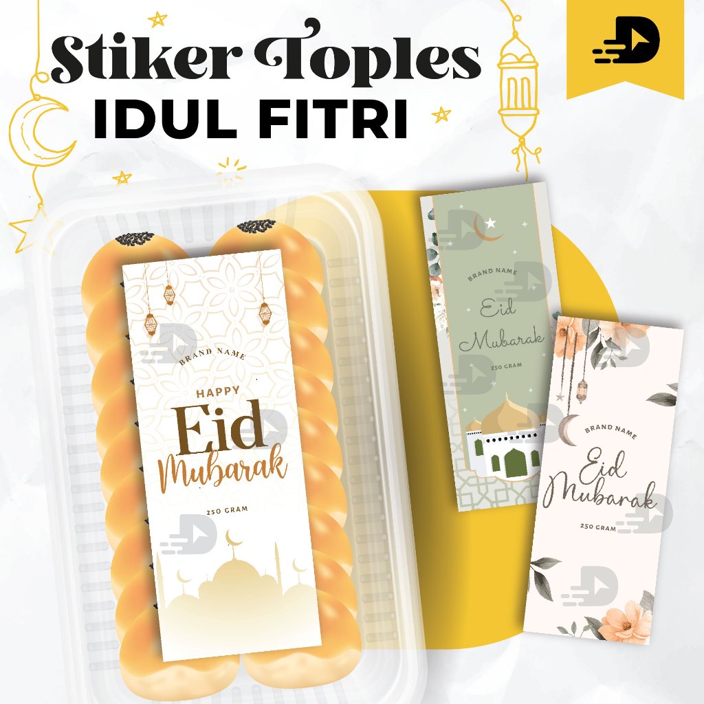 

Stiker Toples Kue Lebaran Kotak Custom