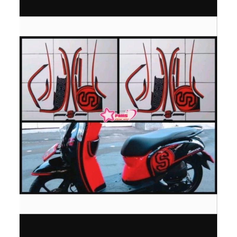 ```STRIPING STIKER LIS LES MOTOR HONDA SCOOPY SPORTY 2014 FI''