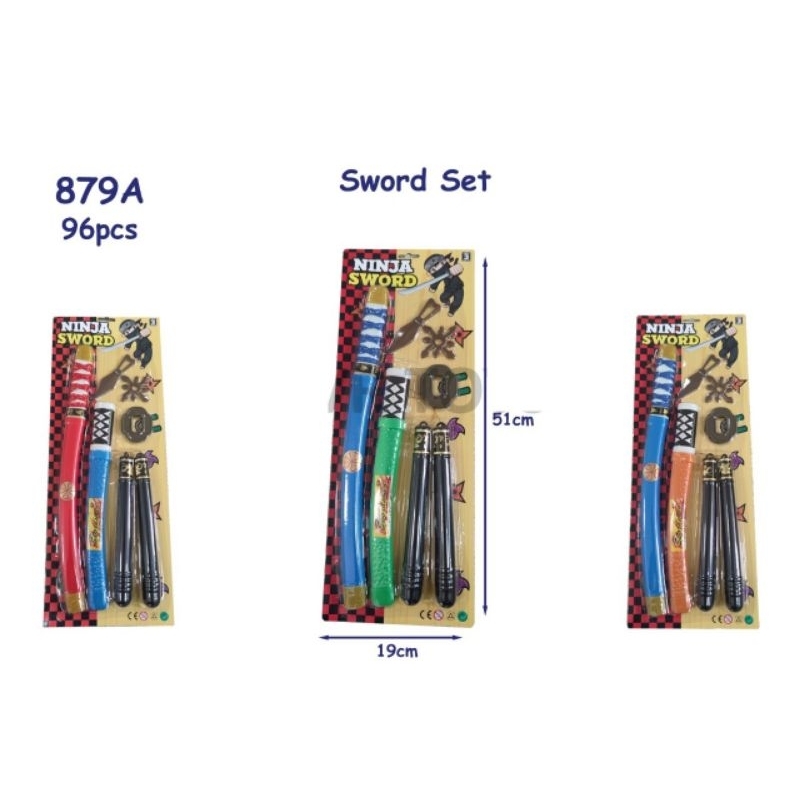 MAINAN PEDANG PEDANGAN SAMURA  EDUKASI PANJANG 51cm