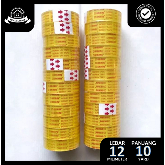 

Isolasi Bening 12mm - 1 Slop isi 12 Roll - Berry Tape