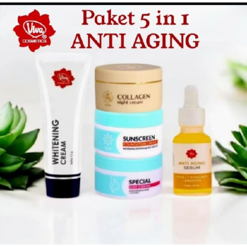 Paket Viva flek hitam plus anti aging  serum vitamin