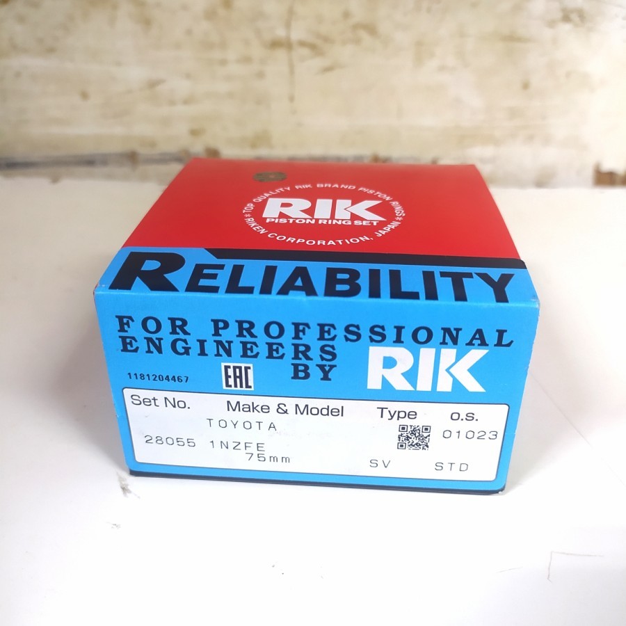 RING PISTON VIOS NEW VIOS YARIS 1NZ-FE 2NZ-FE STD RIK JAPAN