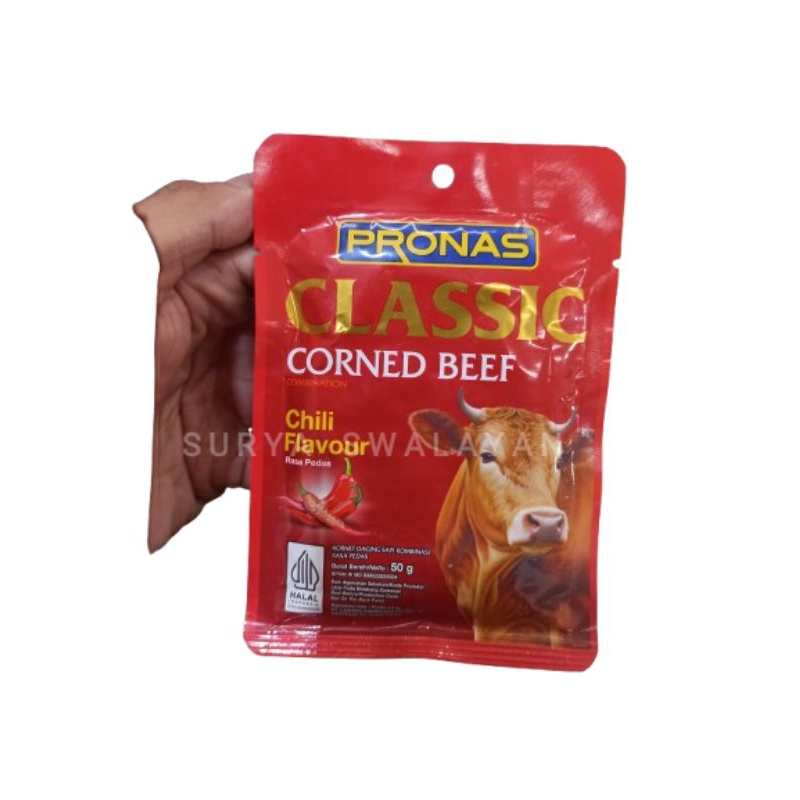 

Pronas Classic Corned Beef Rasa Pedas 50 gr - Kornet Sapi
