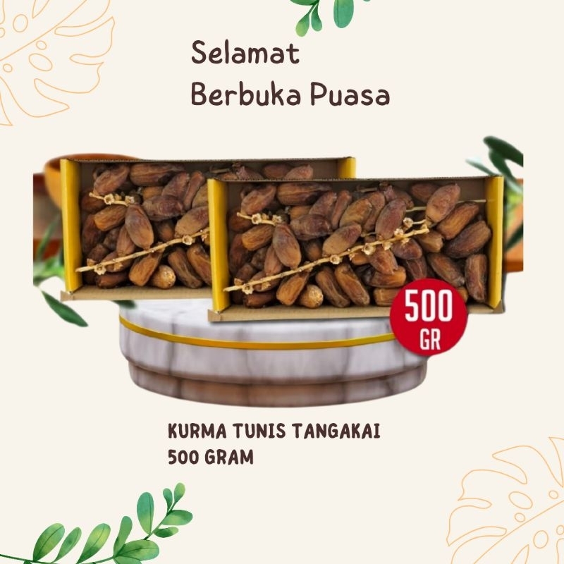 

Kurma Tangkai Tunisia Isi 500 Gram Manis Palm fruit