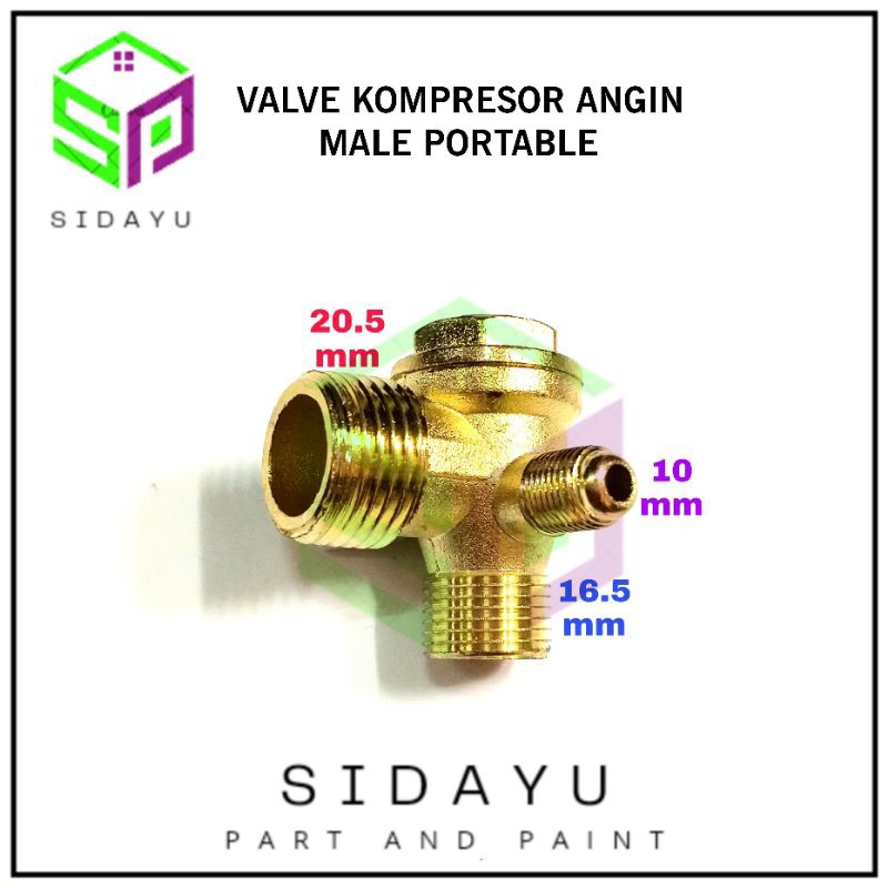 Valve Kompresor Angin Lakoni Male Portable