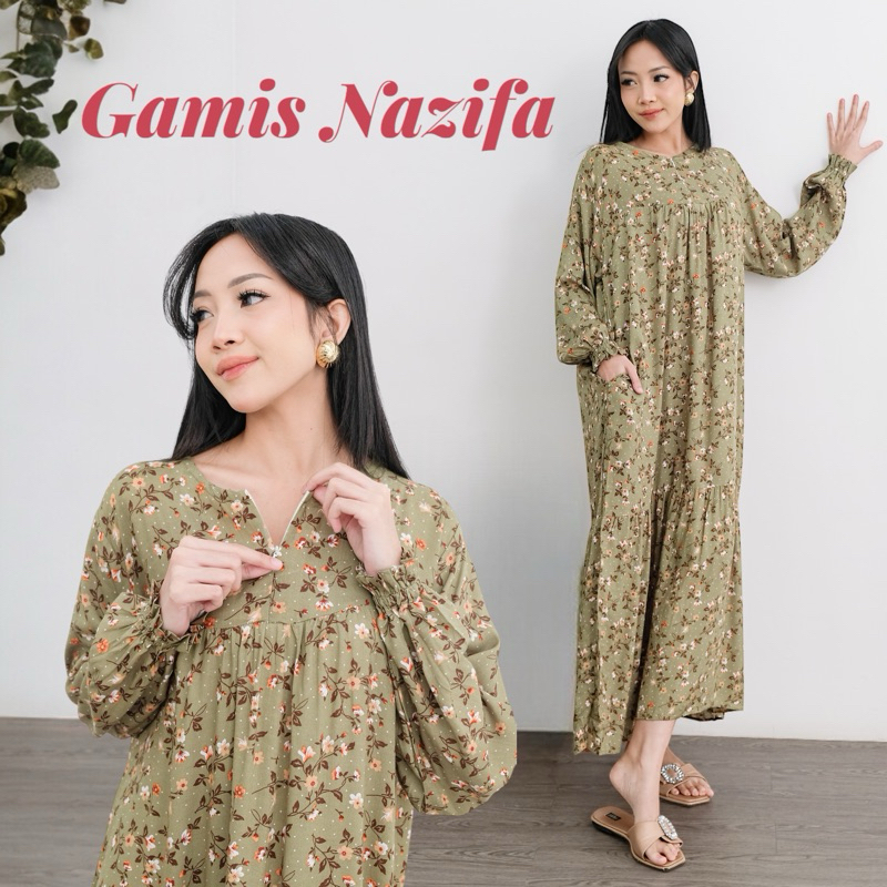 Gamis Nazifa - Diankurnia.id - Longdress ld 115 pb 135 rayon viscose premium