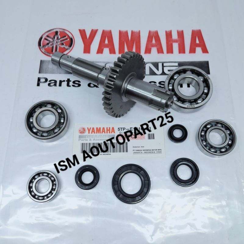 As Gear Depan+Bearing 4pcs+Seal Mesin 5TP Yamaha Vega r lama Burhan, Jupiter z Original