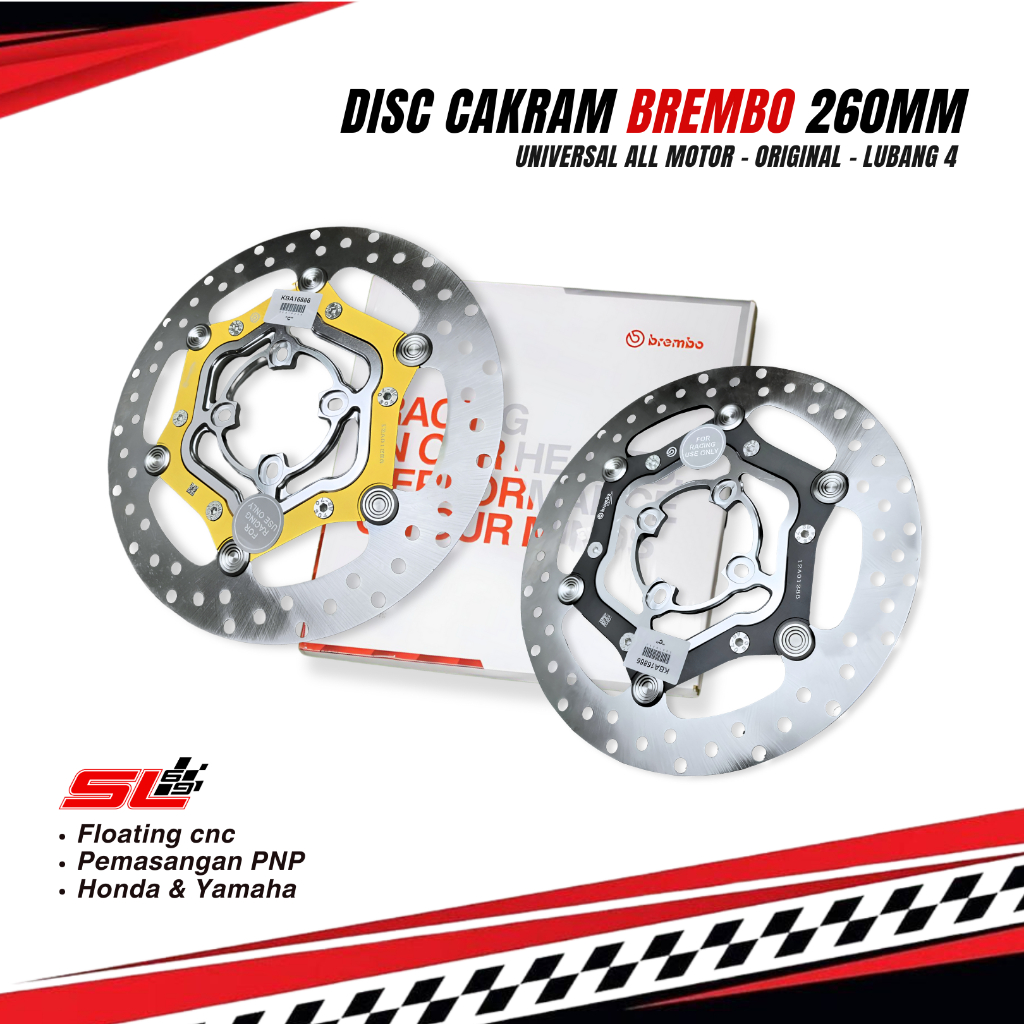 Piringan Brembo 260mm Original Cakram Brembo 260 mm Vario Beat Mio Scoopy FizR Vega Jupiter Lubang 4