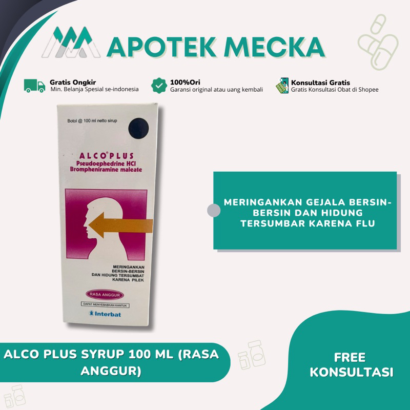 

ALCO PLUS SYRUP 100 ML (RASA ANGGUR)