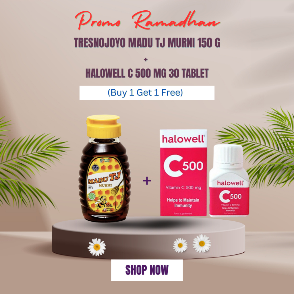 

TRESNOJOYO MADU TJ MURNI 150 G + HALOWELL C 500 MG 30 TABLET - Madu & Daya Tahan Tubuh
