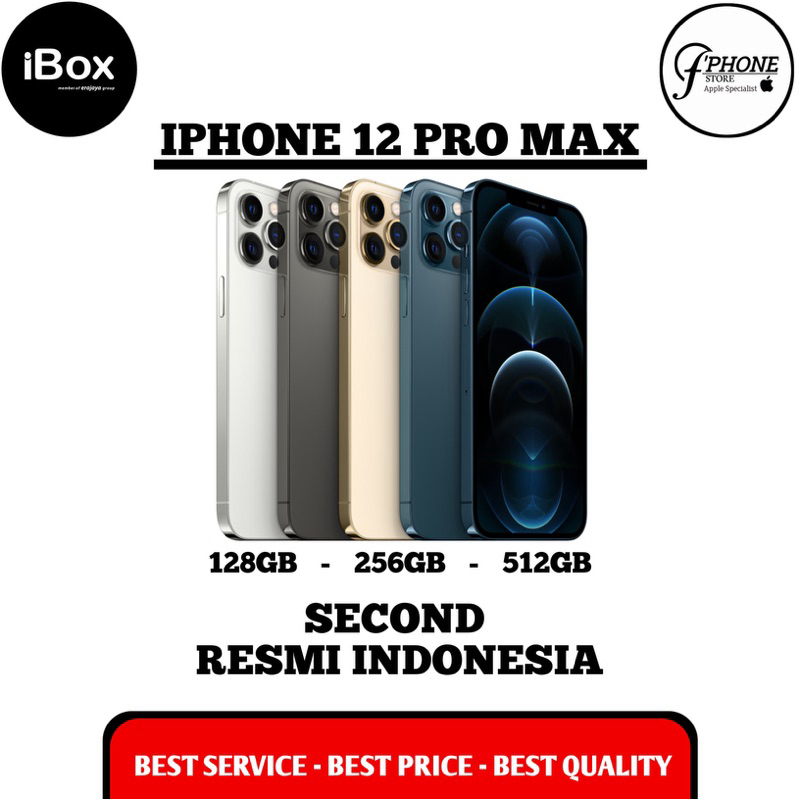 APPLE IPHONE 12 PRO MAX (128GB) (256GB) (512GB) SECOND GARANSI IBOX