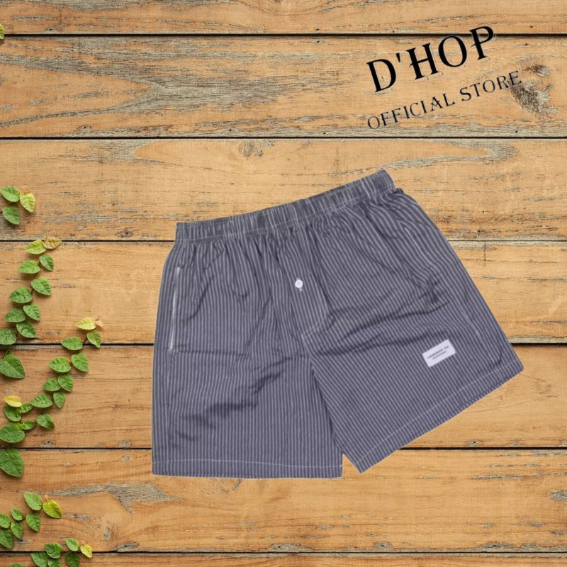 Celana boxer motif garis garis- Celana Pendek pria wanita - motif salur - motif lidi - short pants -