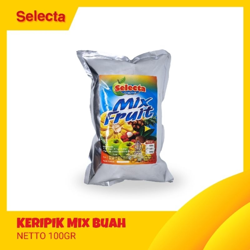 

Keripik Buah Mix Grade A [ SELECTA FRUIT ] - Netto 100Gr - Snack Sehat