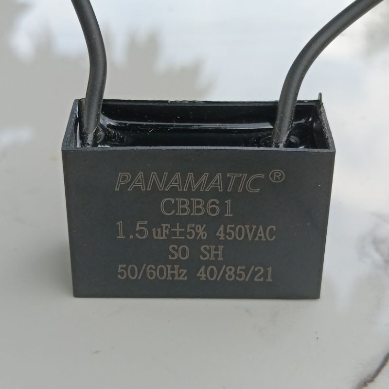 Kapasitor kipas 1.5uF 450V kotak + kabel CBB61