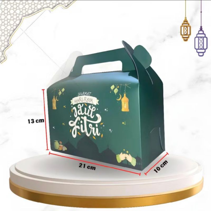 

( 5 PCS ) Gable Box Kotak Hampers Lebaran Idul Fitri / Souvenir Lebaran / Kotak Hampers Hari Raya Idul Fitri