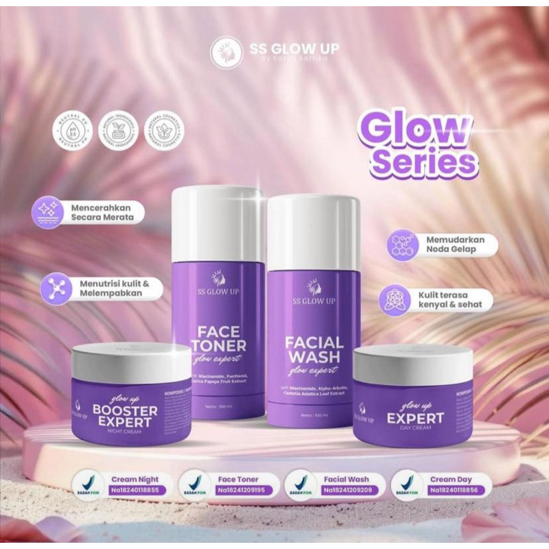 paket booster expert bpom ss glow up by Sarah sartika paketan glowing flek