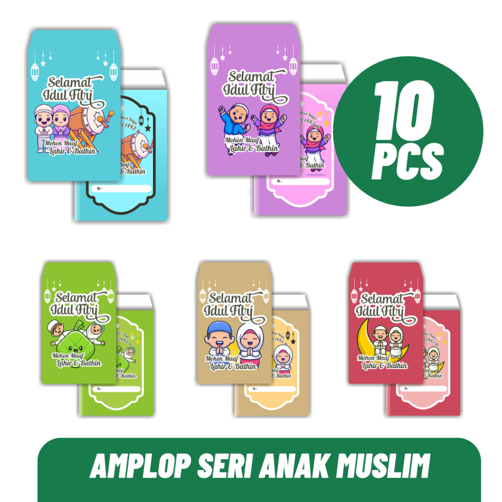 

PROMO AMPLOP LEBARAN MOTIF ANAK MUSLIM 10 PCS - TERLARIS